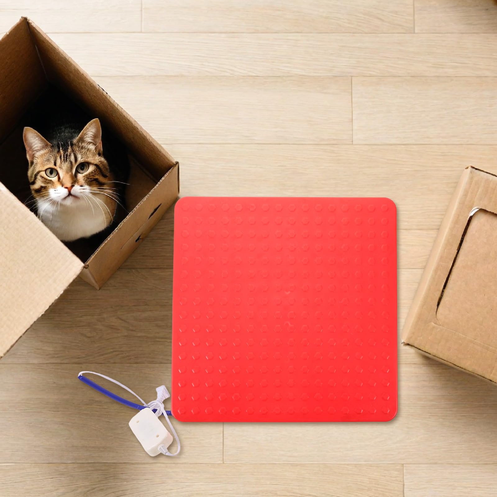 Cabilock Tappetino Termico per Rettili e Piccoli Animali Domestici in Polipropilene 39,5x39,5cm con Design a Risparmio Energetico e 2 Livelli di Calore per Terrari e Gabbie