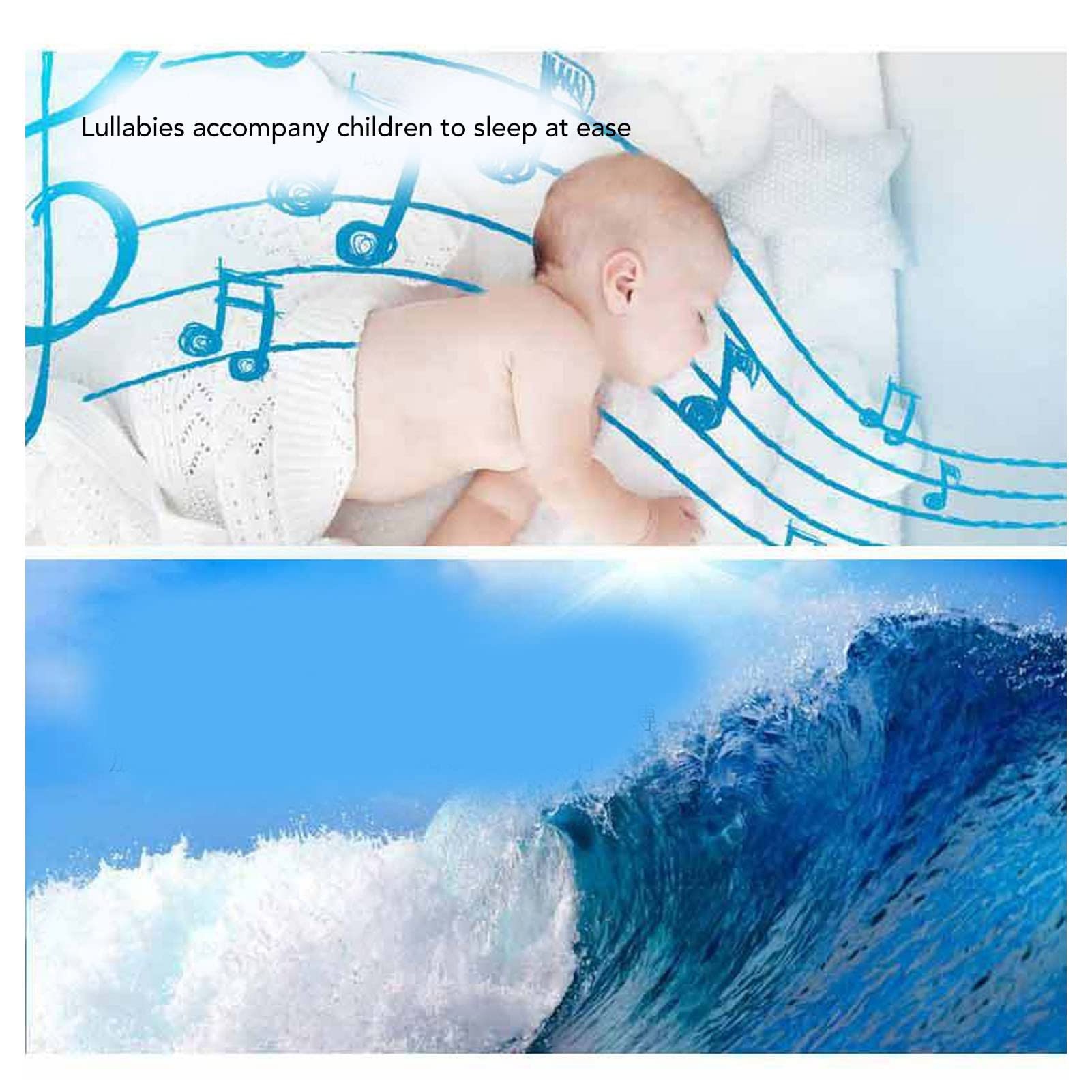 White Noise Machine for Adults Baby Sleeping Portable Sleep Sound Machine Sleep Soother with 10 Soothing Sounds, Night Light - Image 3
