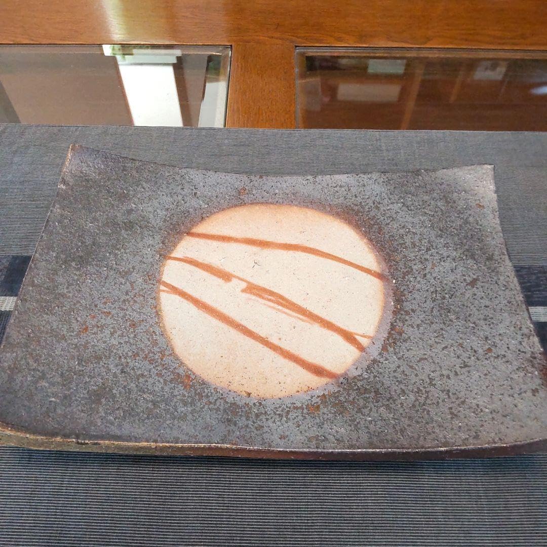 黒備前 脚つき皿 1 備前焼 備前焼締（強化） 三ツ足丸千代口(