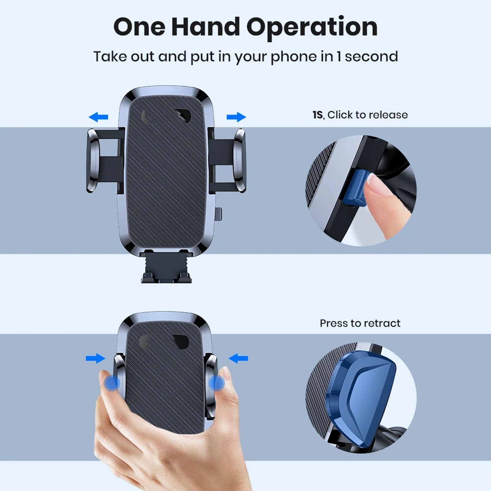 Uchwyt samochodowy na telefon Stojak Grawitacyjny uchwyt na telefon na deskę rozdzielczą Obsługa telefonu komórkowego Uniwersalny, pasujący do iPhone'a Xiaomi Samsung