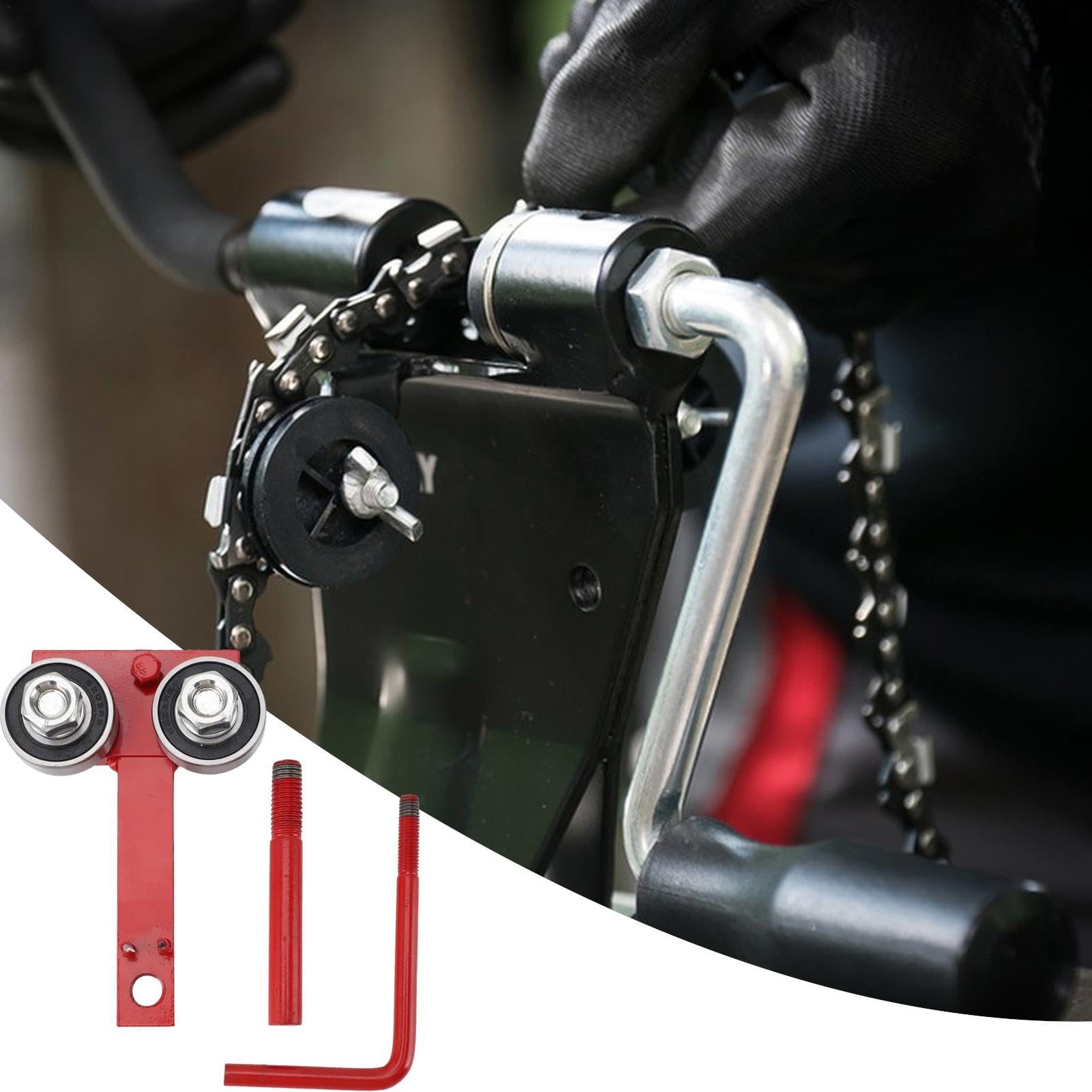 Bar Rail Tool, Chainsaw Repair Kit, Steel Alloy Adjuster, File Design Dresser, Chain Grinding Tool, Chainsaw Bar Dresser, Adjustable Bar Squeezer, Chainsaw Maintenance Tool for Chain Grinding