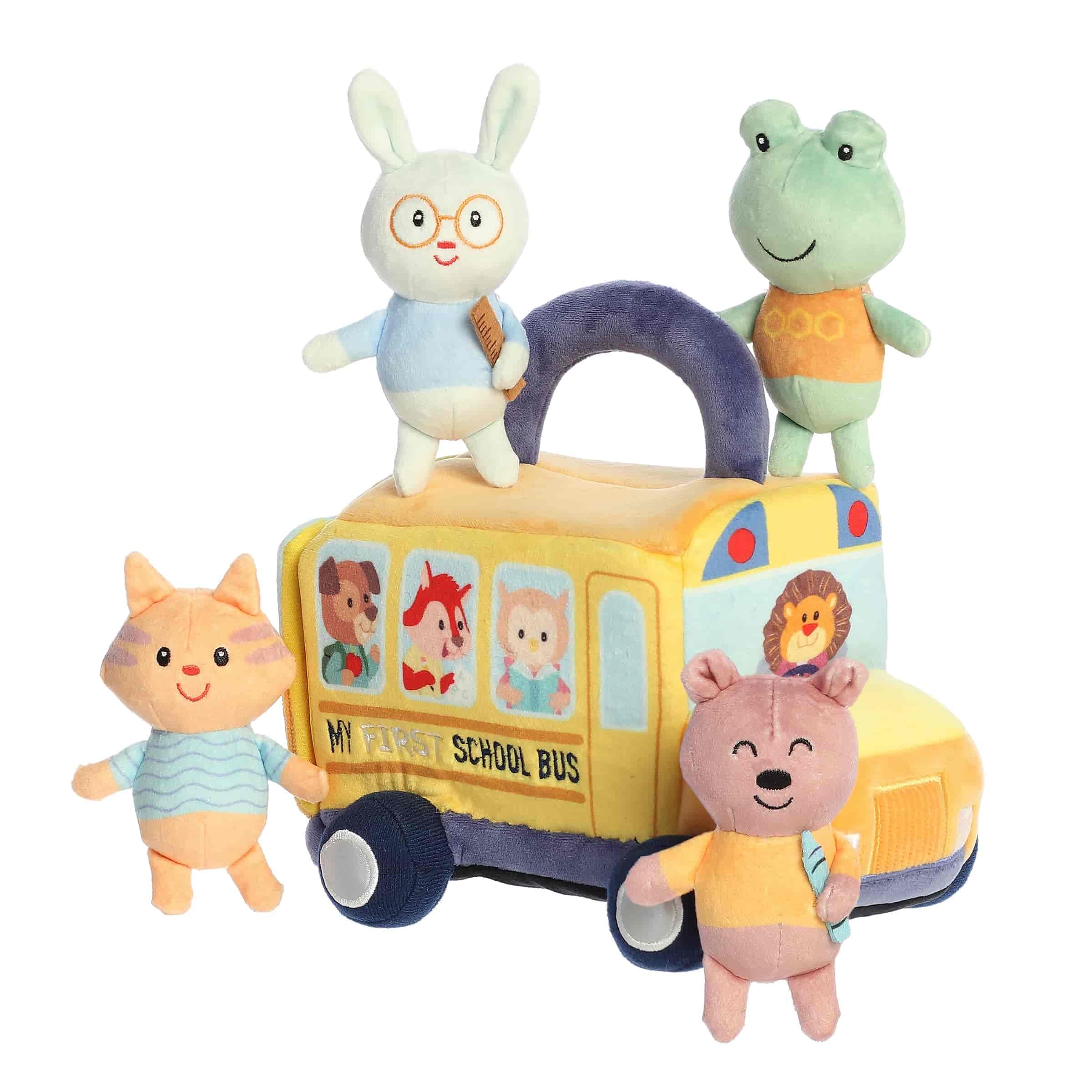 Aurora Engaging Baby Talk My First School Bus Baby-Spielset – ein lustiges Spielset für sensorisches Engagement und Spielen – für Babys und frischgebackene Eltern – Mehrfarbig 20,3 cm