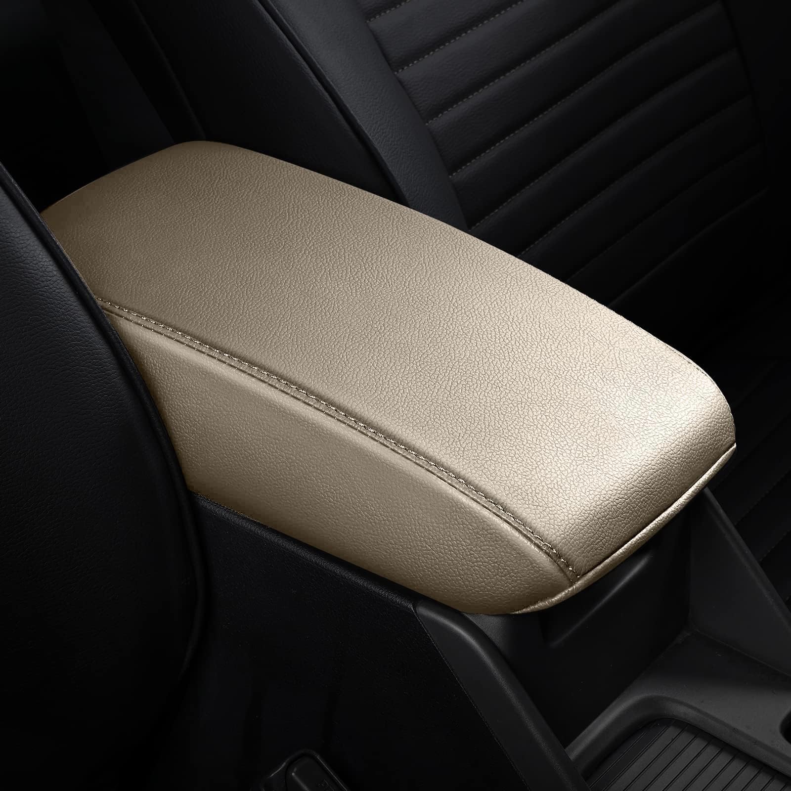 AOMSAZTO Armrest for Toyota Camry 2012 2013 2014 2015 2016 2017 Beige Middle Leather Console