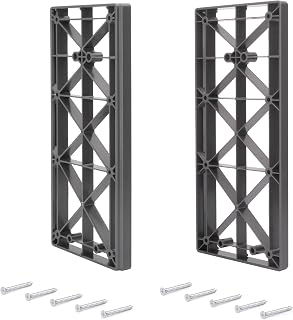Emuca - Seitlicher Abstandhalter für abklappbare Kleiderstange für Garderoben Sway, Kunststoff, Titanium