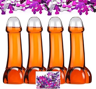 Bachelorette Shot Glasses Set of 4 - Funny Shot Glasses for Bridal Party - Cute Clear Crystal Glassware Cups - Wine Glass for Tequila Cocktail Bars - Bachelorette Party Favors Gifts and Supplies