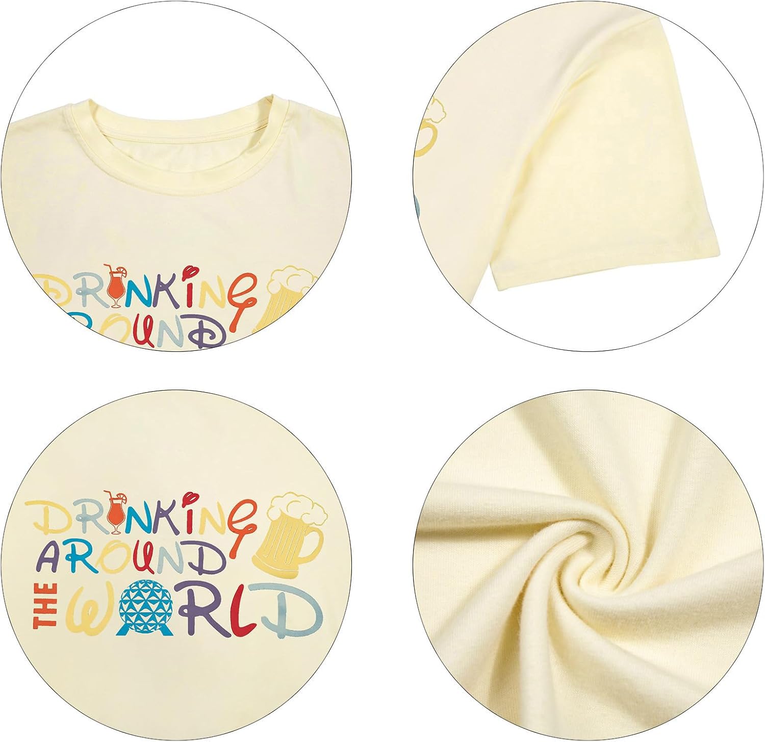 Around The World Shirt Women Magical Oversized Shirt Funny Magic Tour Graphic Tees Funny Traveler Vacation Short Sleeve Top - Image 5