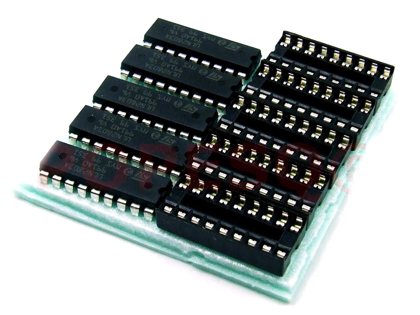 POPESQ® 5 pz. x ULN2803 Array di transistor NPN Darlington con Zoccolo #A305