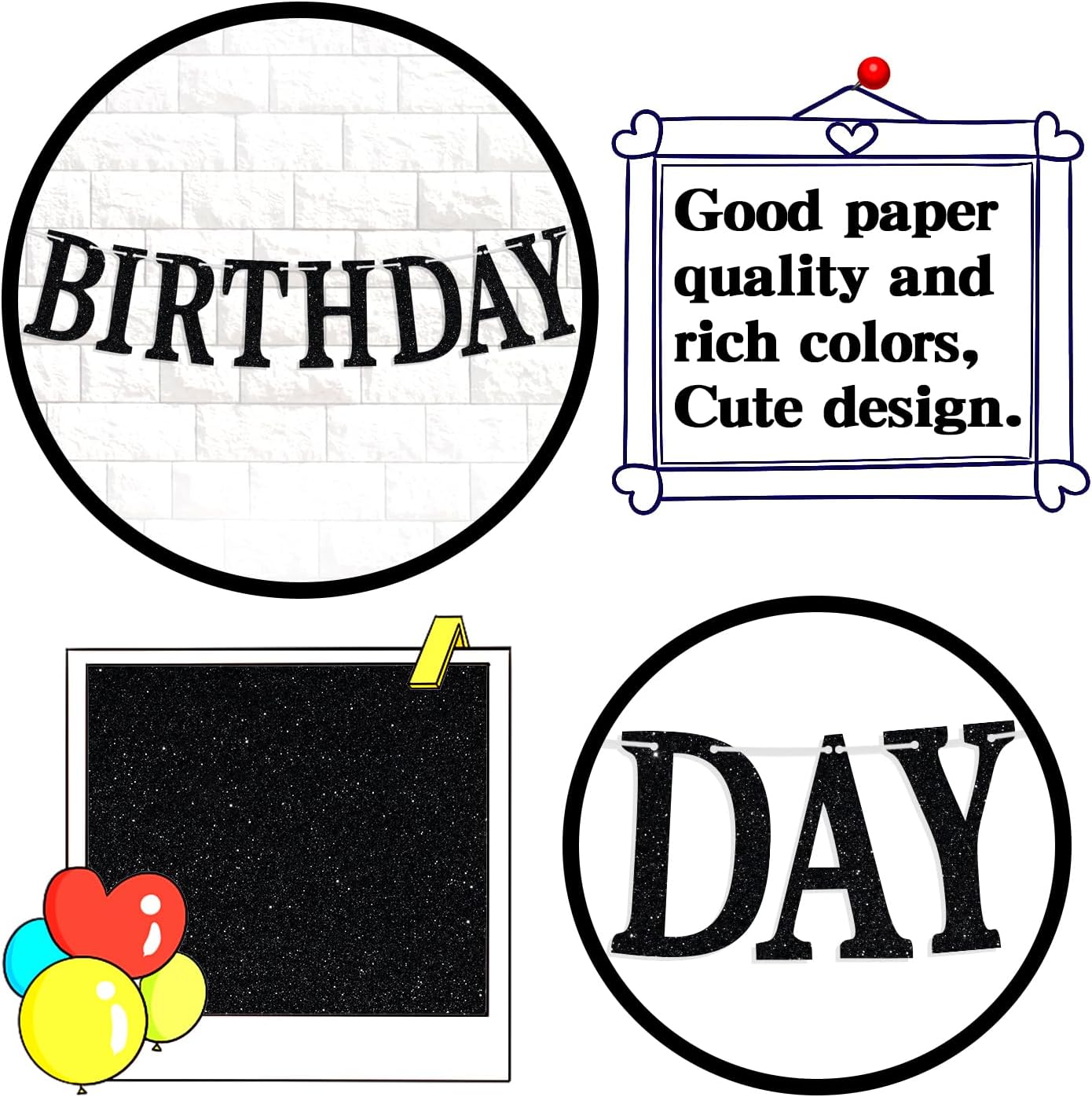 Hot Girl Birthday Banner, Funny Birthday Party Decorations for Women, 18th 21st 30th Birthday Party Decorations Supplies for Her, Black Glitter