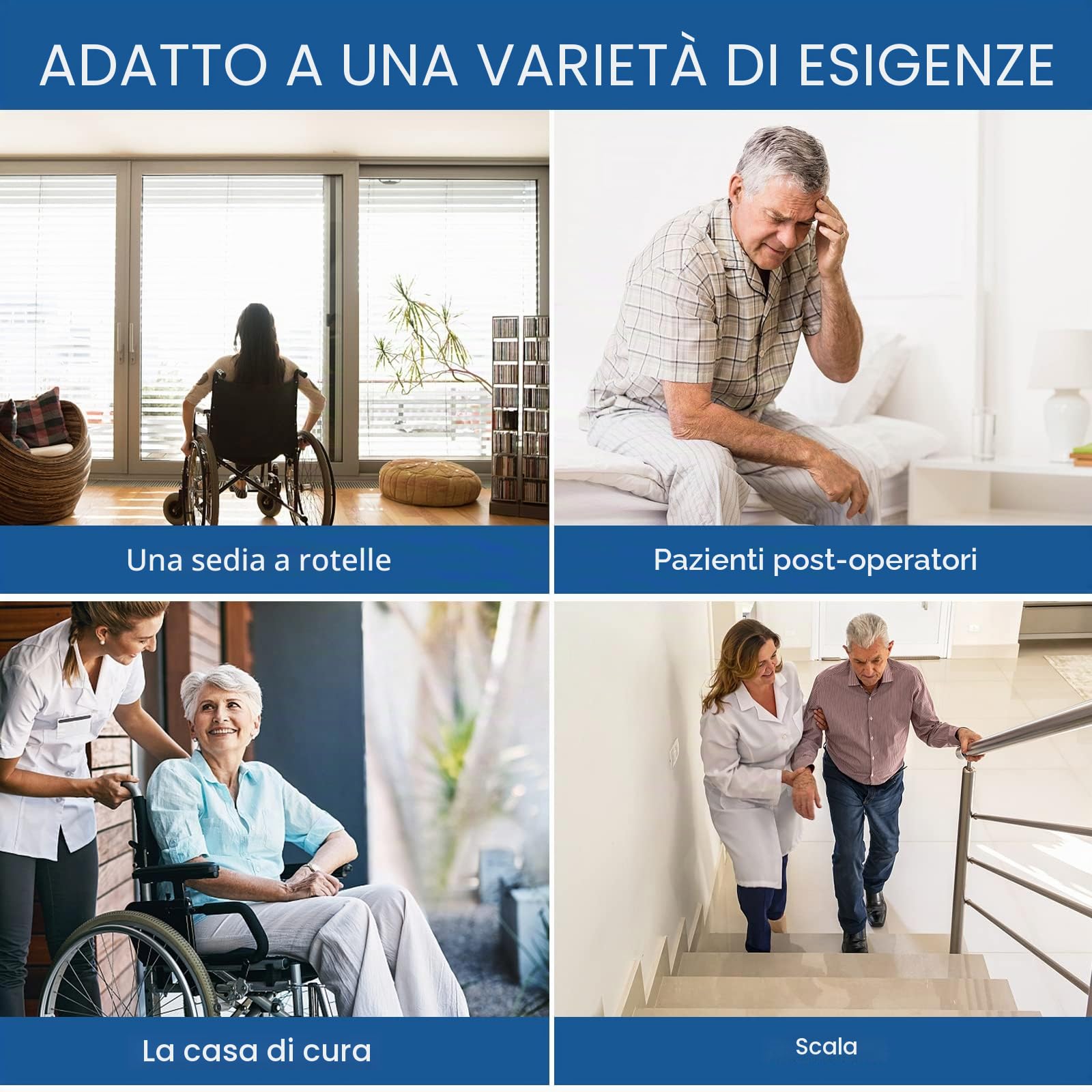 LOSCHEN Transfer - Tracolla per il trasferimento di tutto il corpo, imbottitura per il sollevamento dei pazienti, per anziani, trasferimento di mobilità, cintura di sicurezza (blu scuro)