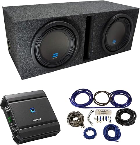 Miniatura 9 de Alpine Bundle compatible con caja de subcaja universal S-W10D2 tipo S de 10 pulgadas con carga personalizada