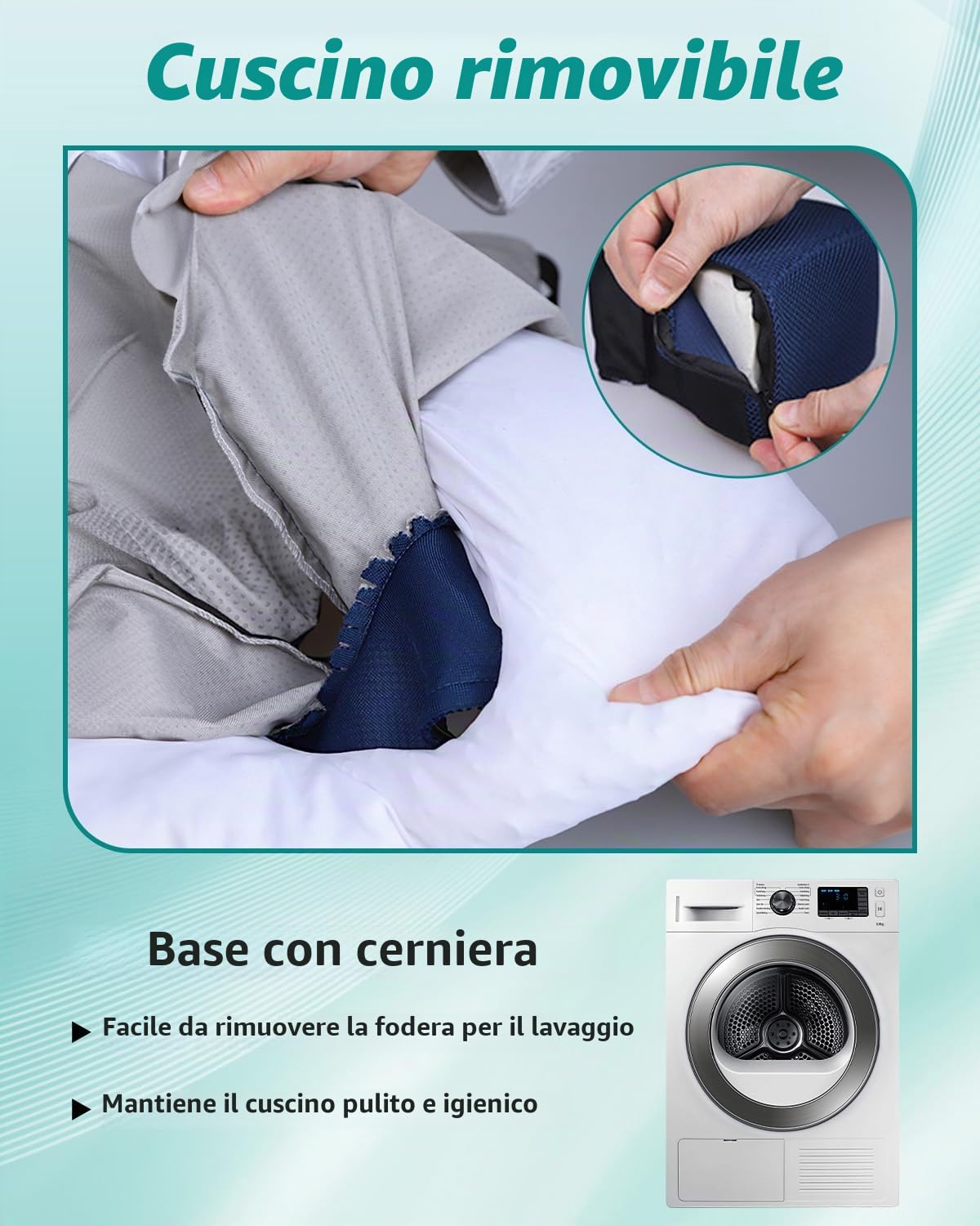 Cuscino antiscivolo per sedia a rotelle con pomolo e cintura di sicurezza, design ergonomico per un comfort ottimale, sollievo dalla pressione e stabilità, adatto per chi è in sedia a rotelle