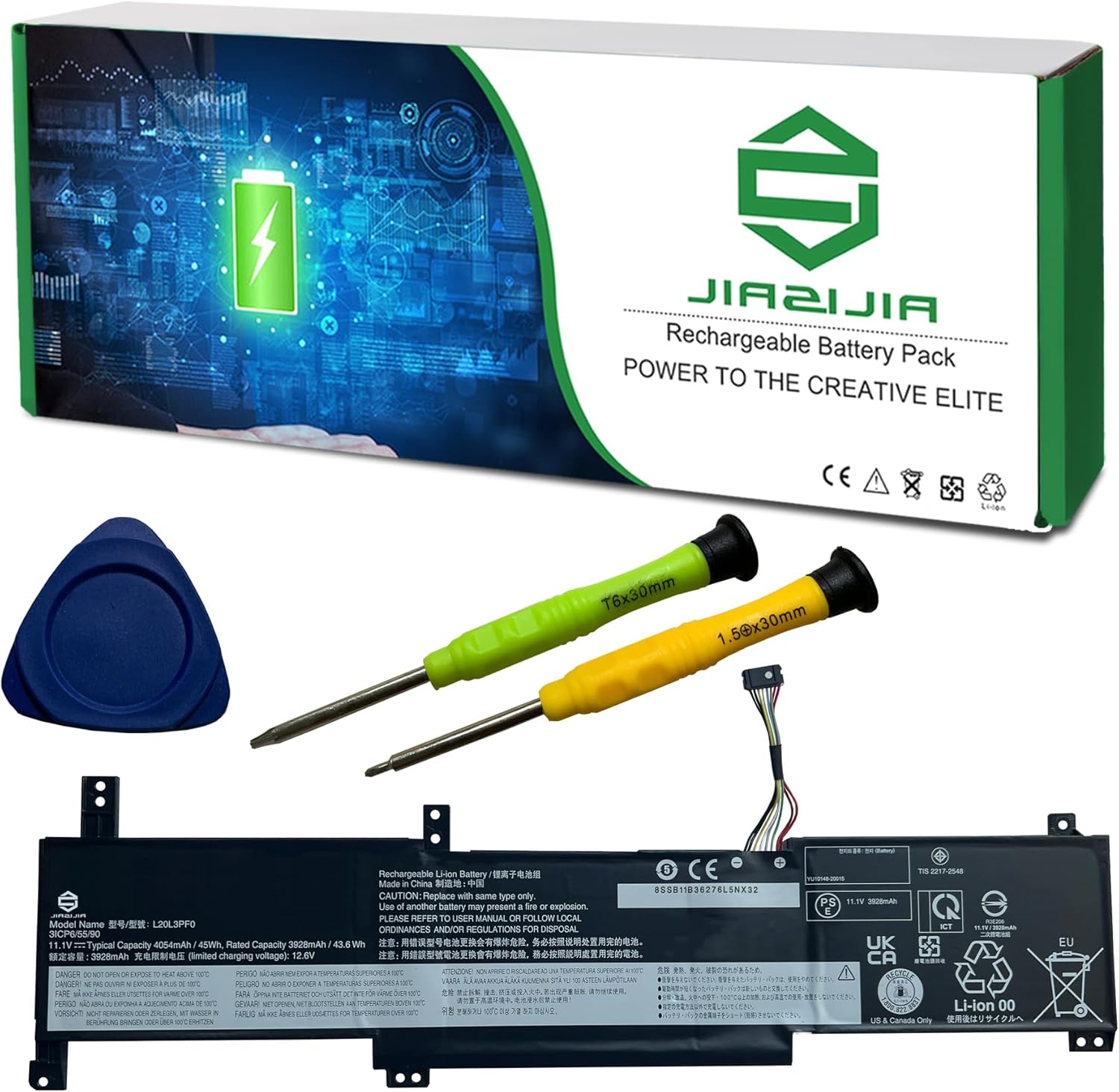 L20L3PF0 SB11B36276 5B11B36283 Laptop Battery Replacement for Lenovo IdeaPad 3-14ALC6 3-15ALC6 3-15ITL6 Series L20M3PF0 SB11B36274 5B11B36279 L20C3PF0 SB11B36277 5B11B36275 11.1V 45Wh