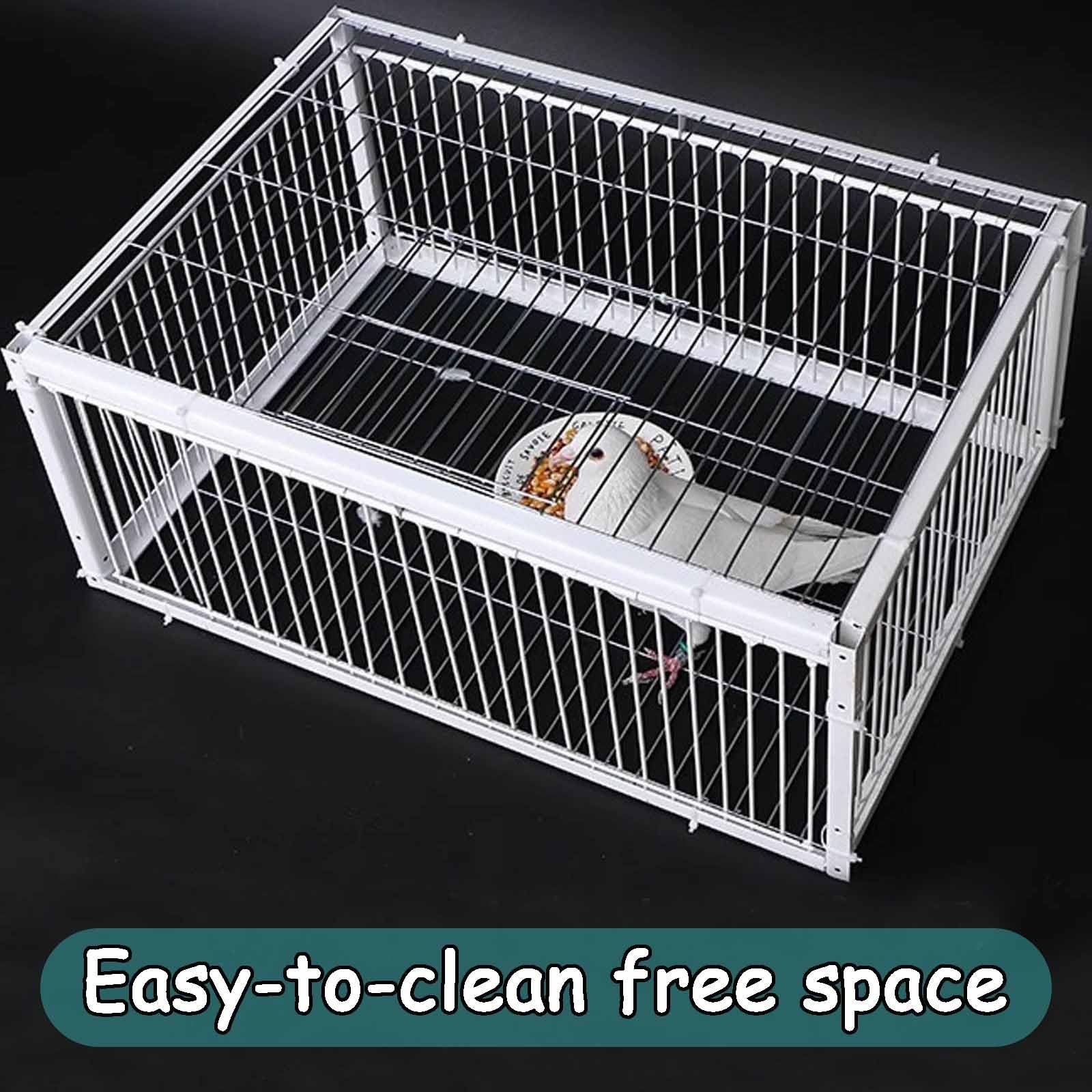 Trampa para Pájaros Jaula Trampa Cuatro entradas Trampa para Palomas con tragaluces diseño antiescape Apto para Palomas Loros Cuervos pájaros(60x40x26cm)
