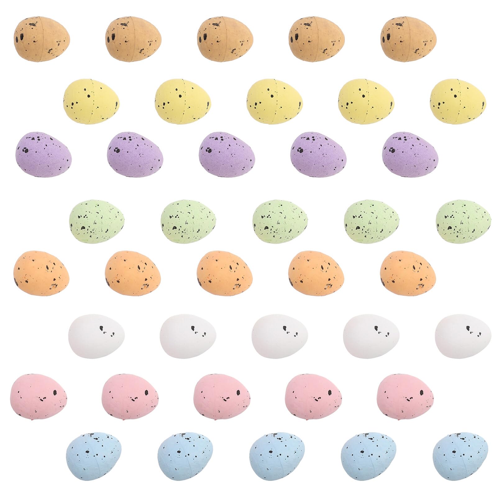 ibasenice Mini Easter Foam Eggs 100pcs Speckled Pastel Easter Eggs Fake Colorful Egg Simulation Artificial Bird Eggs for DIY Crafts Basket Fillers Spring Party Favor 1.8cm