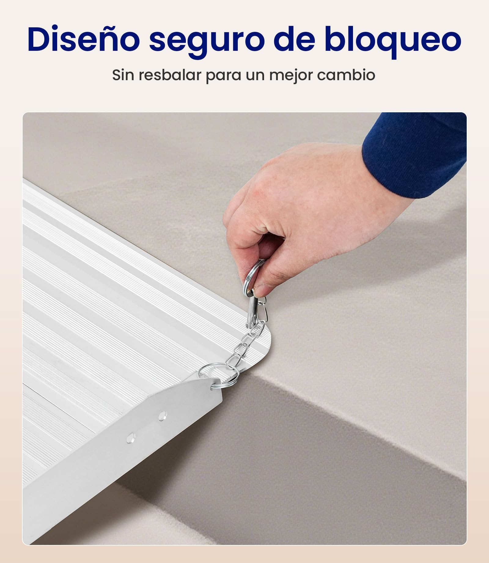 VOCIC CP32 Rampa plegable para silla de ruedas, 90 cm, para escaleras | Rampa de aluminio duradera hasta 300 kg para silla de ruedas, 76 cm, extraancha, ligera, adecuada para el hogar y el coche
