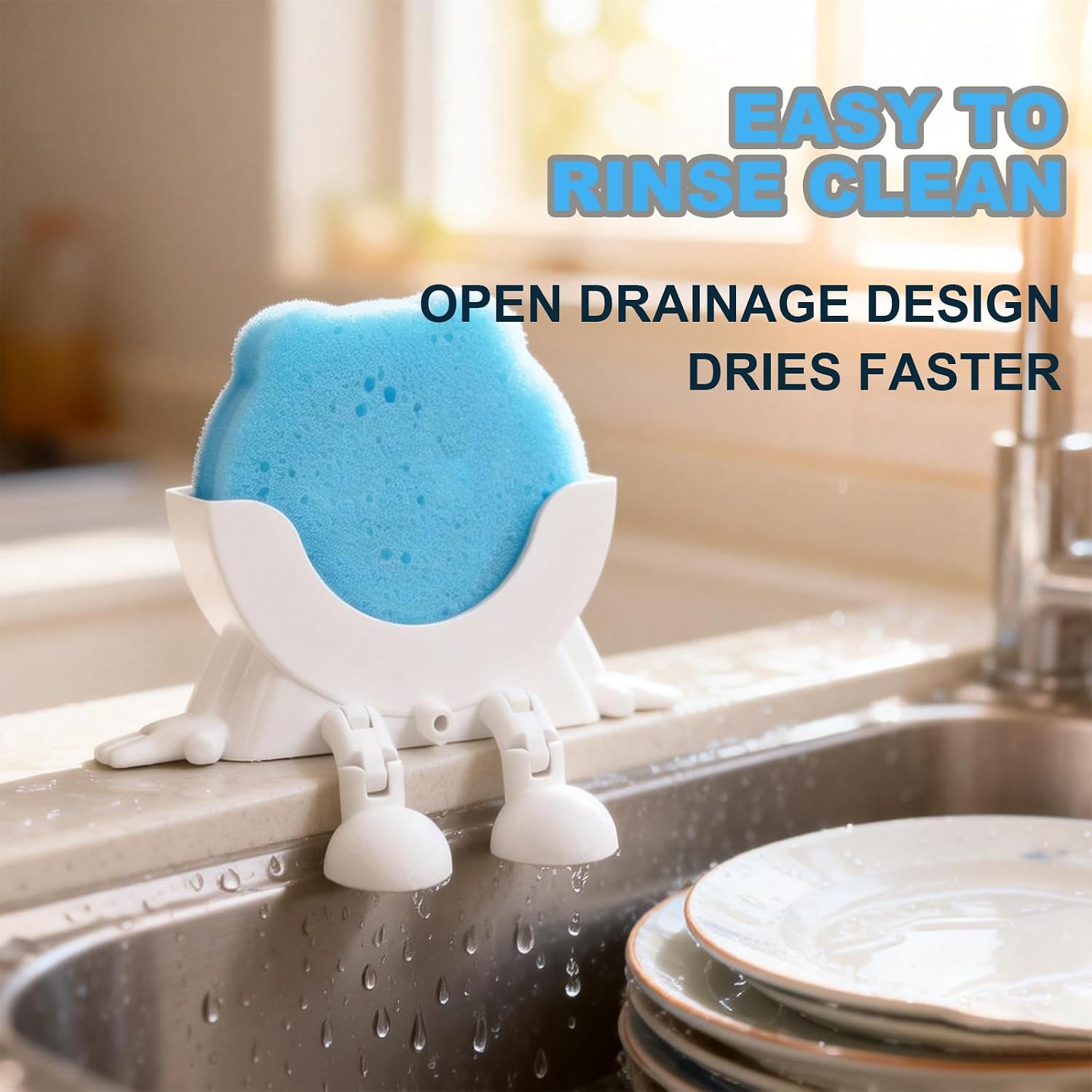Cute Hanging Sponge Holder with Drainage for Kitchen Sink