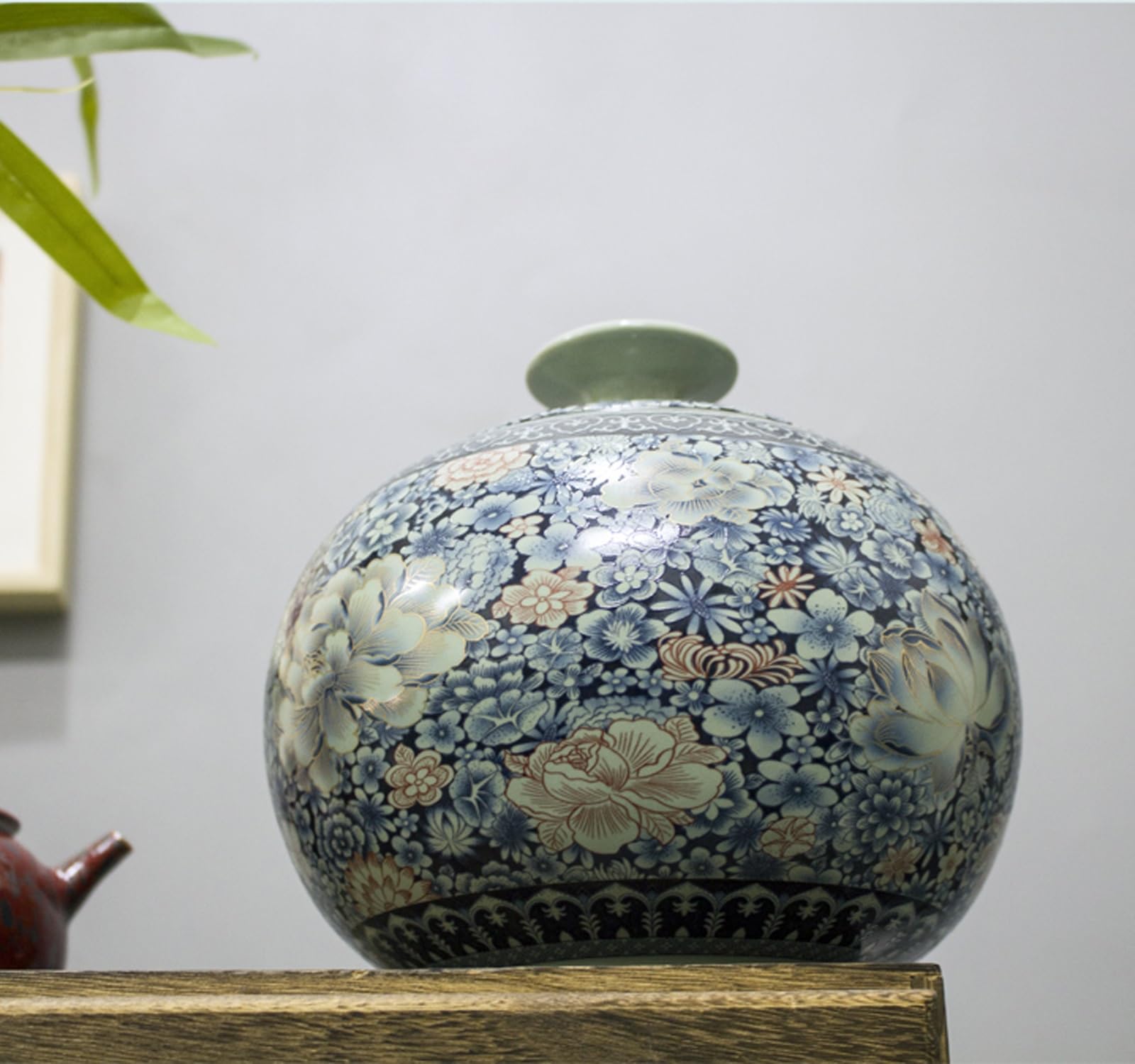 Dispenser Cereali in Ceramica con Coperchio, Barattoli Ermetici per Alimenti, Grande Contenitore per la Conservazione del tè, Barattolo per Cereali, Snack e Caramelle(Small)