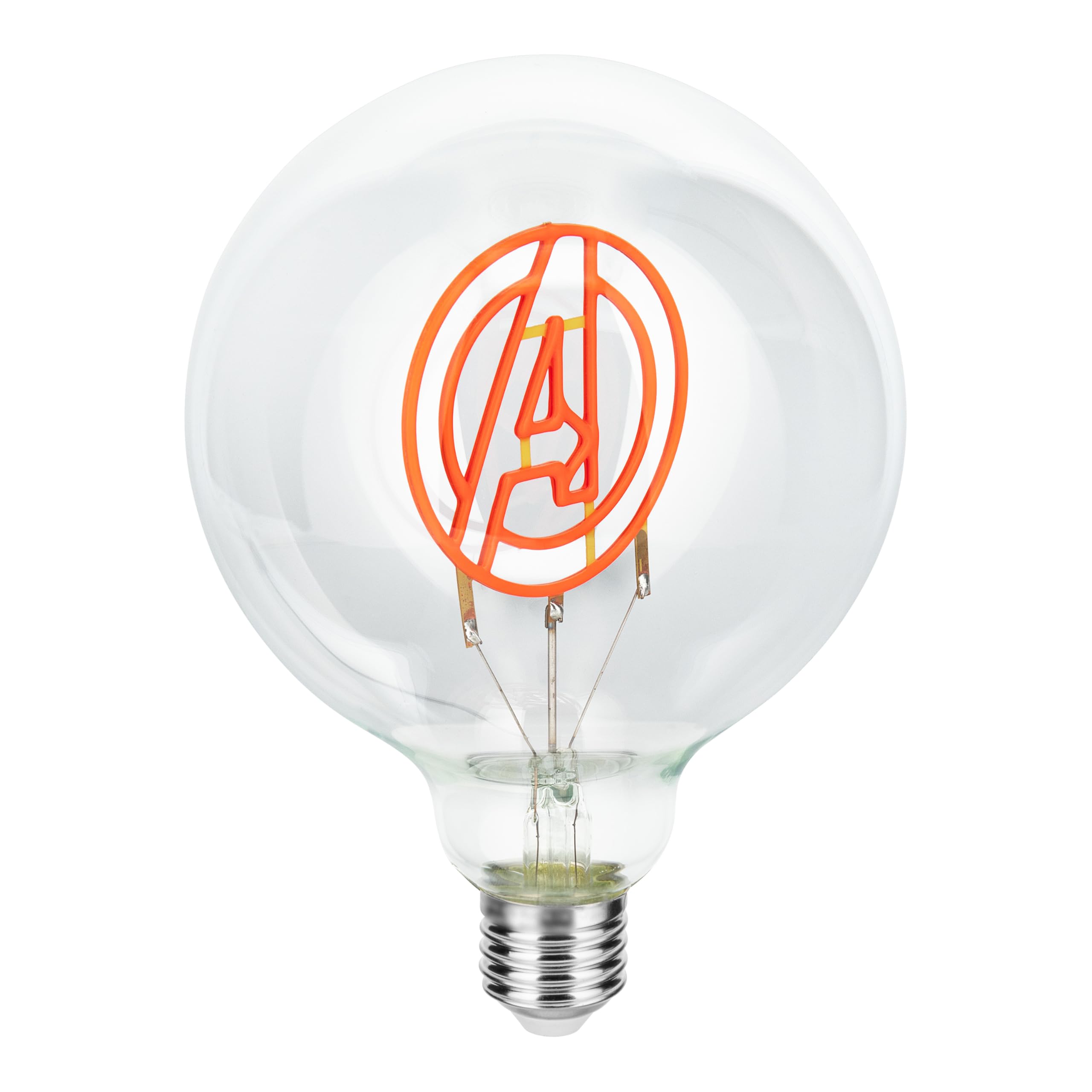 Paladone Marvel Avengers Decorative LED Neon E27 Screw Bulb - Add to Any Edison Compatible Lamp, Officially Licensed Superhero Collectible Gift, for Bedrooms & Homes