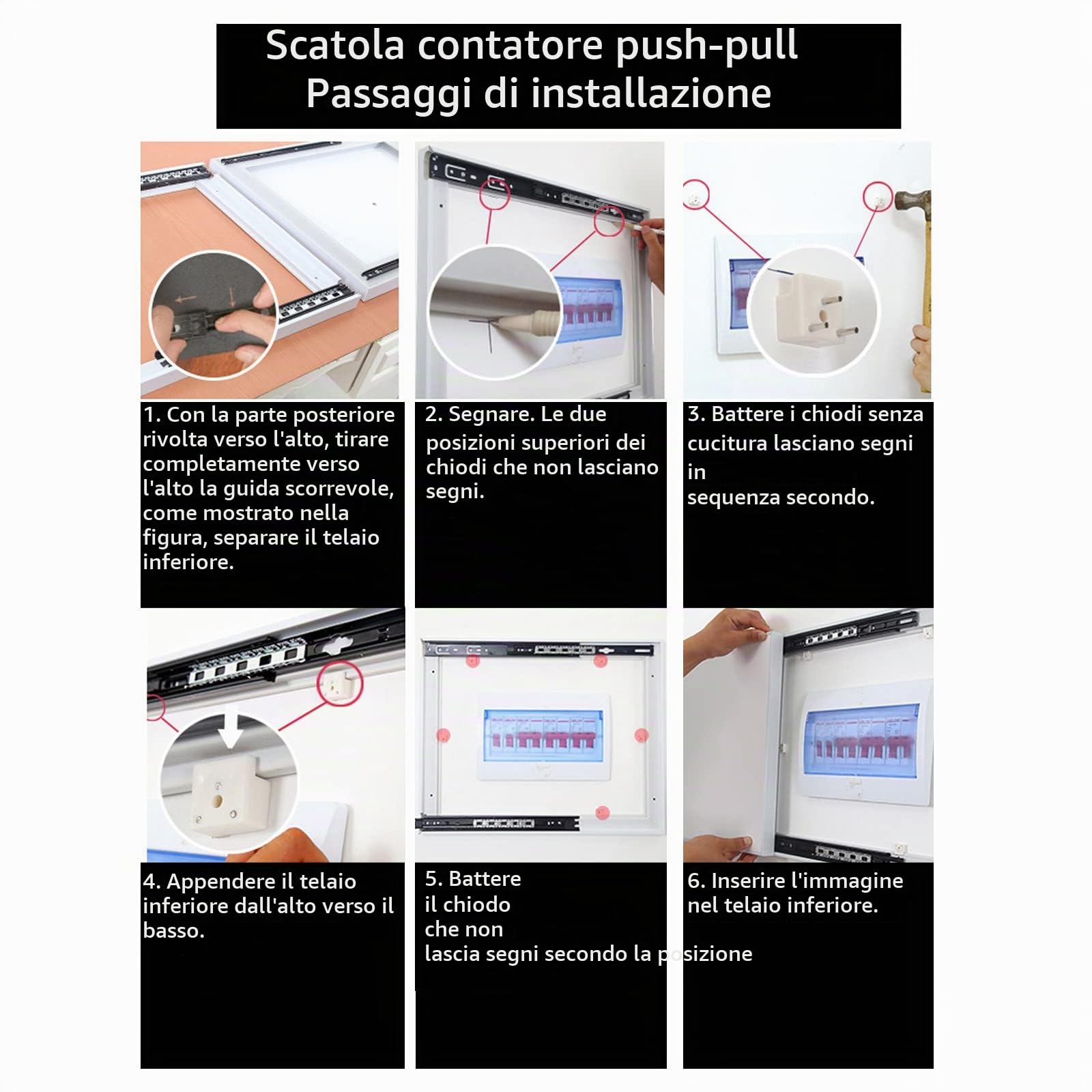 Scatola per Contatori Elettrici Coperture Decorative per Quadri Contatore Contatori Rimovibili Decorazione Nascondi Dipinti Coperchio Decorativo per Scatola Elettrica Creativa,Push Left