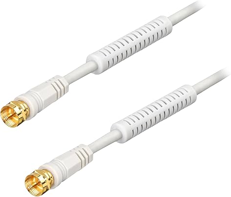 HB-DIGITAL HDTV Cavo collegamento satellitare spina spina cavo coassiale dorato con adattatore filtro per antenna con nuclei ferrite HB-DIGITAL HDTV Cavo collegamento satellitare spina spina cavo coassiale dorato con adattatore filtro per antenna con nuclei ferrite