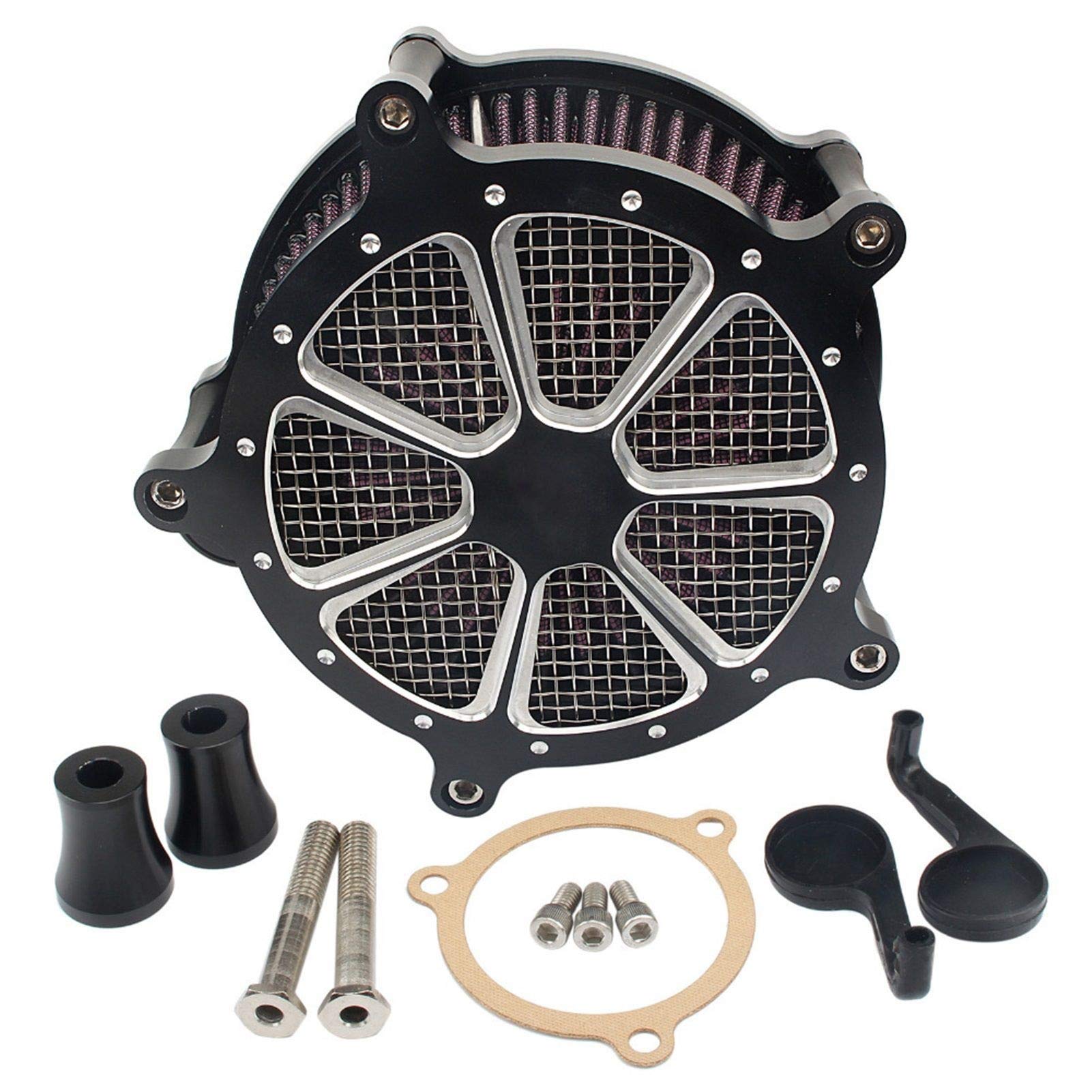 Filtr powietrza motocykla Venturi Cut Cleaner układ dolotowy, dla Harley, Touring Electra przemieszczanie się po ulicy Tri 2008-2016 Softail Dyna FXD