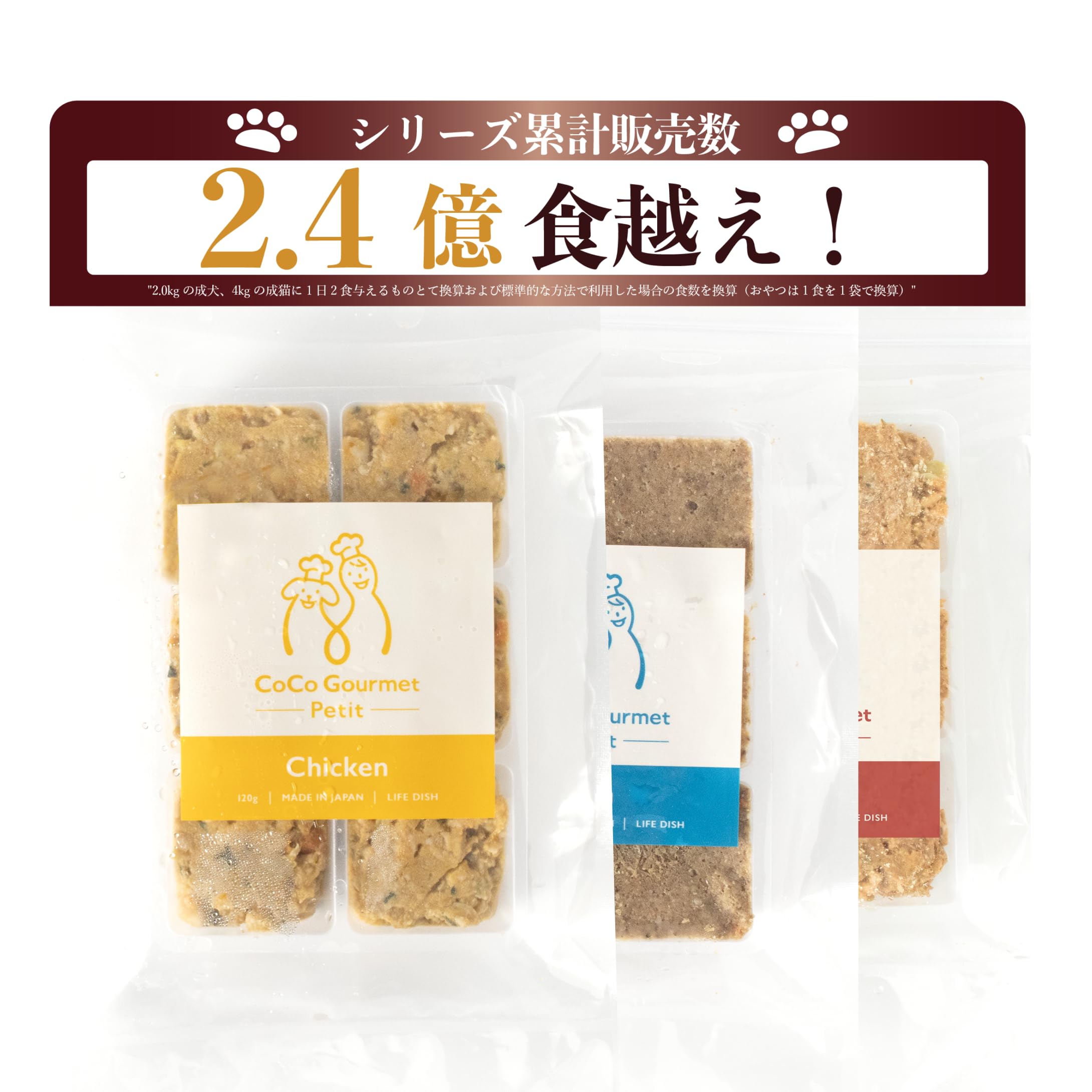 ココグルメ　チキン&フィッシュ&ポーク　24袋 Amazon.co.jp: ココグルメ・プチ 手作りドッグフード 国産 無添加 獣