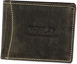 Bag Street Men's Wallet, Rustic cowhide leather, 5453 - Brown - 12,5 cm x 9,5 cm