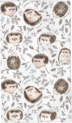 Toallas de mano con patrón de erizo, ultra suaves, altamente absorbentes, toalla de baño, cocina, toalla de invitados para baño, hotel, gimnasio y