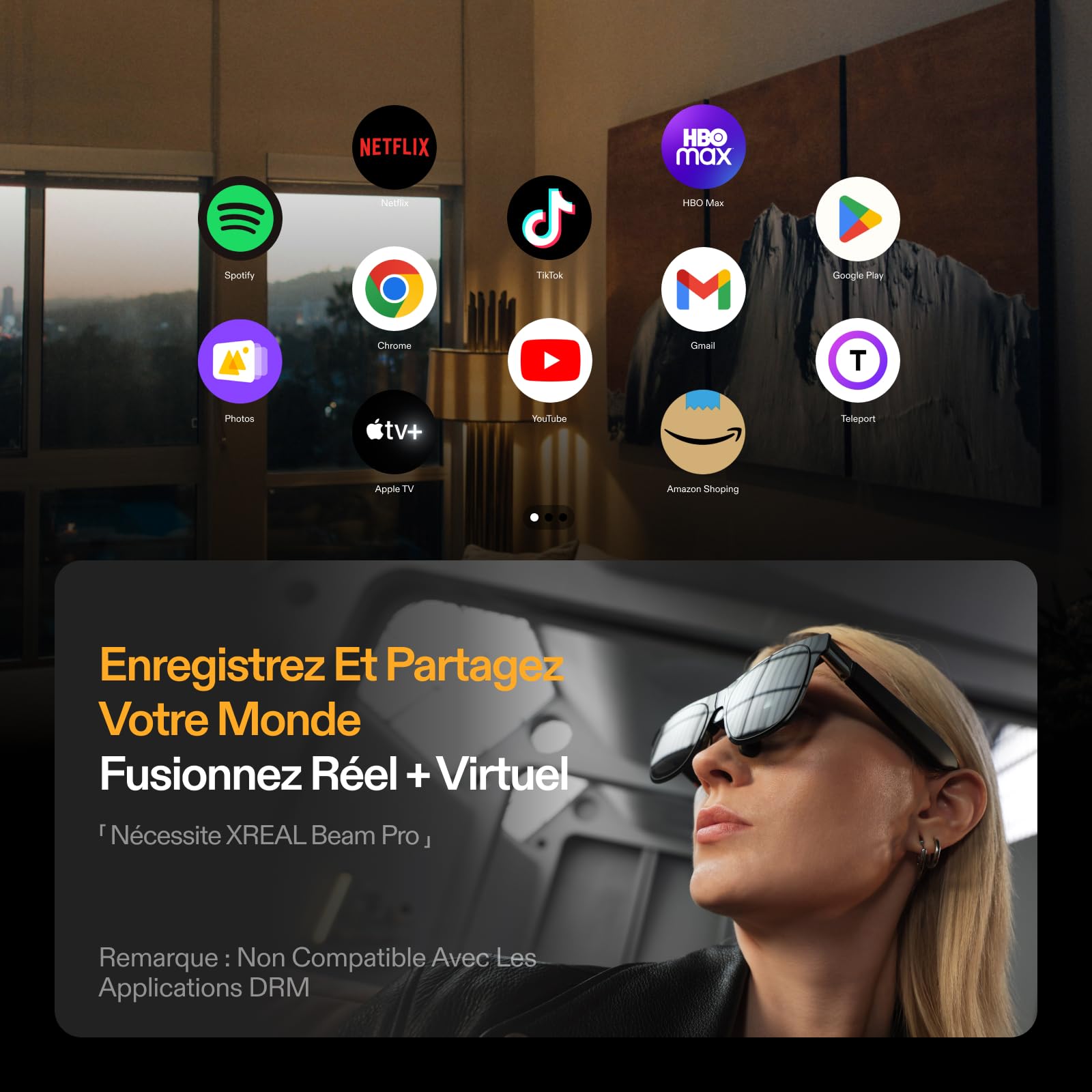XREAL Eye Mini Caméra Vidéo pour Lunettes AR XREAL One Series, 12MP RGB, 6DoF Spatial Anchor