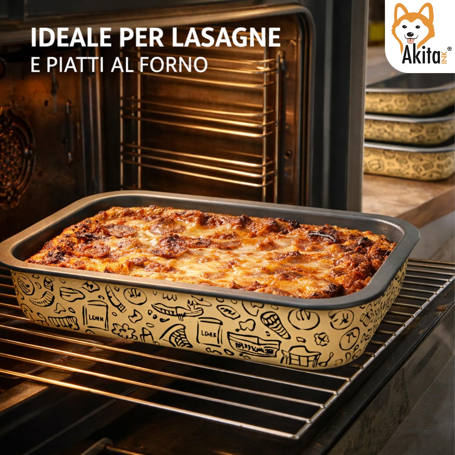 Teglie Antiaderenti per Friggitrice ad Aria e Forno - Quadrata, Rettangolare e Conica, Disponibili in Vari Formati e Set, Riutilizzabili e Facili da Pulire (Set Teglie Rettangolari 20-25-30-35 cm)