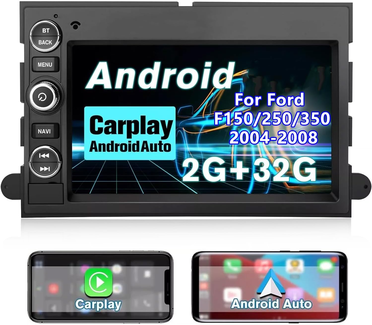 무선 CarPlay 및 Android Auto 디스플레이를 갖춘 Android 12 차량용 스테레오