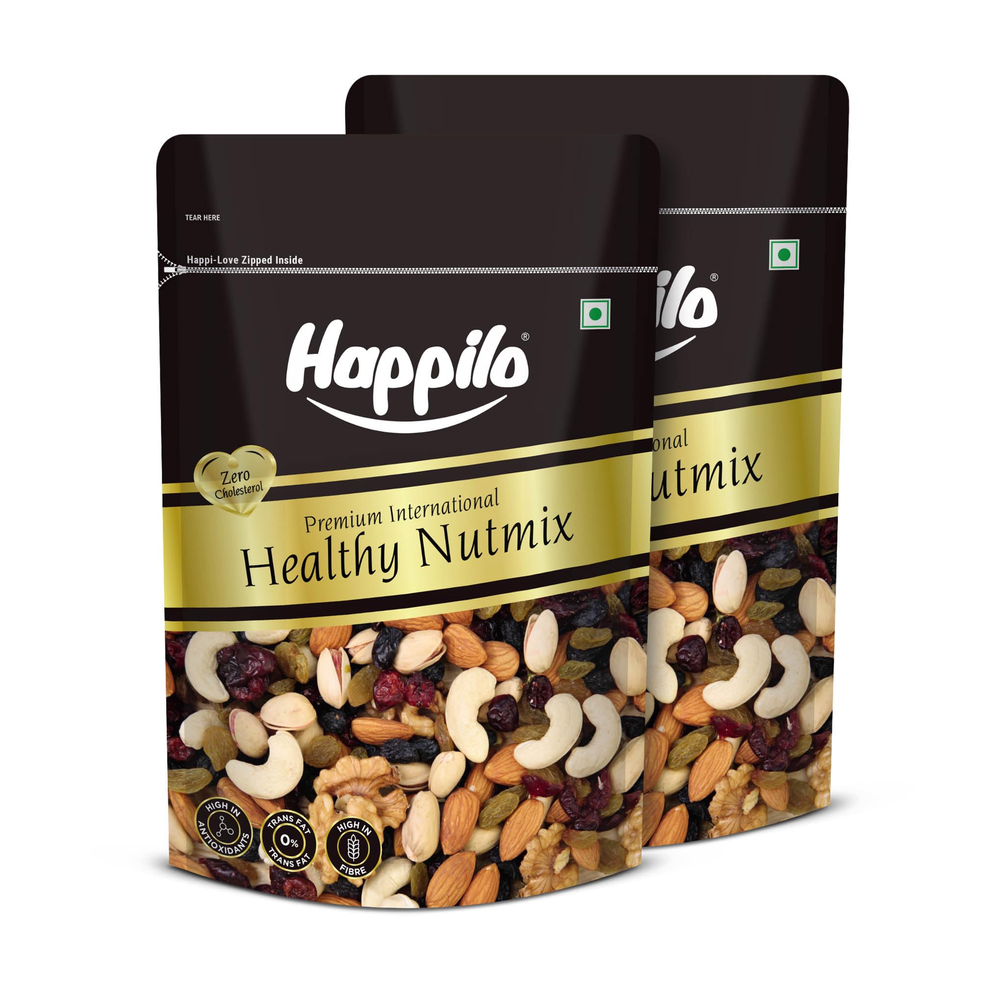 Happilo Premium International Healthy Nutmix, 200g (Pack of 2), Dry Fruits