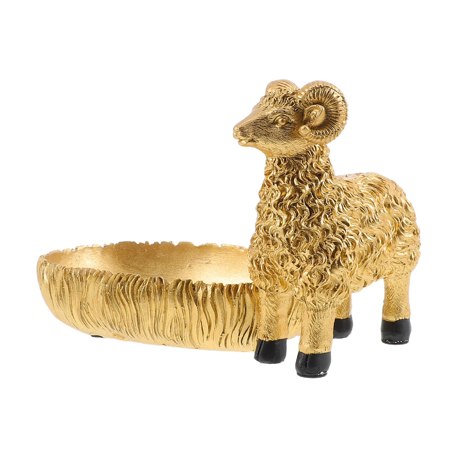 UKCOCO Bandeja de Escritorio para Joyas con Figura de Oveja, Escultura de