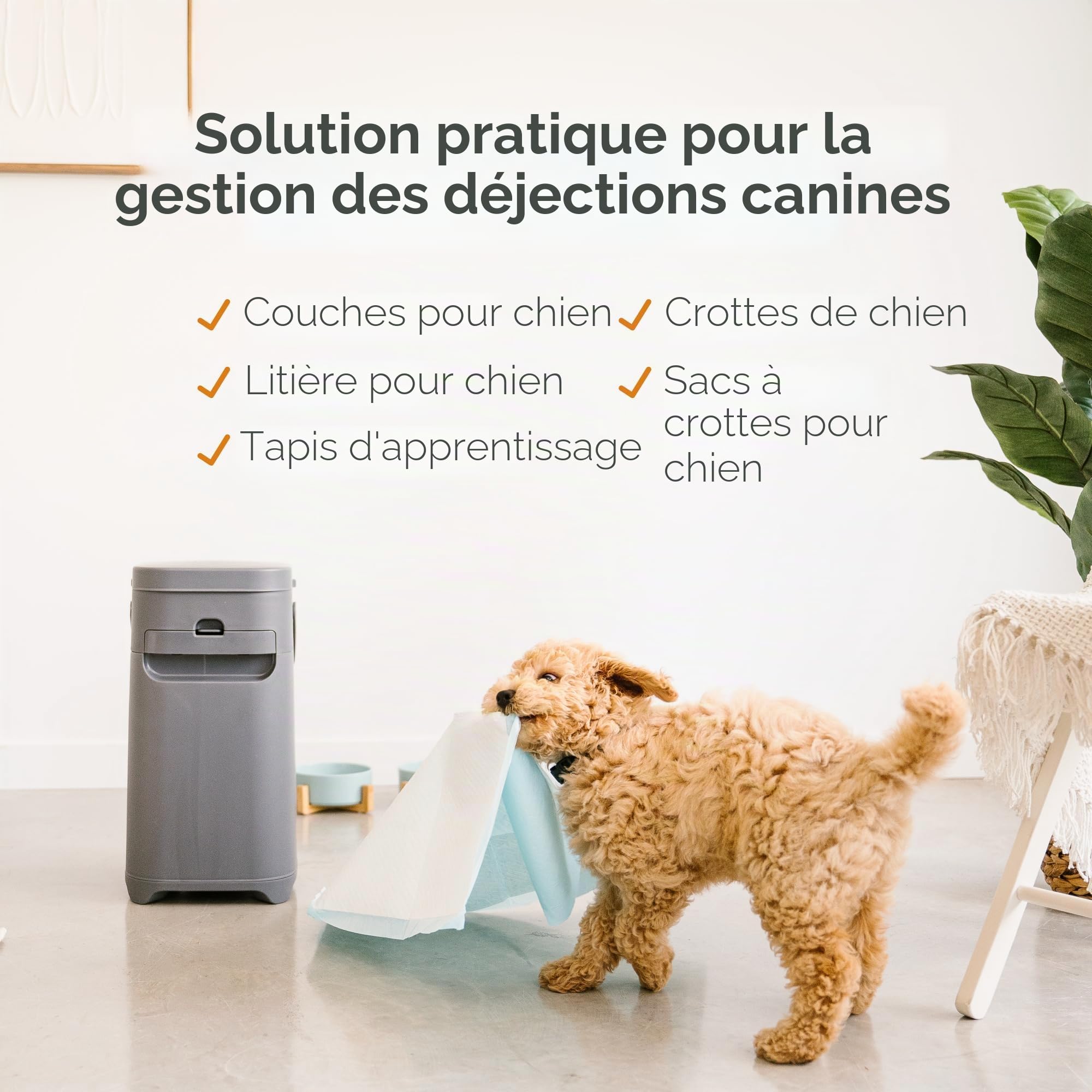 Litter Genie Pet Genie - Poubelle pour déjections Canines avec Technologie Anti-odeurs - Inclus 1 Recharge Qui Dure jusqu'à 2 Mois