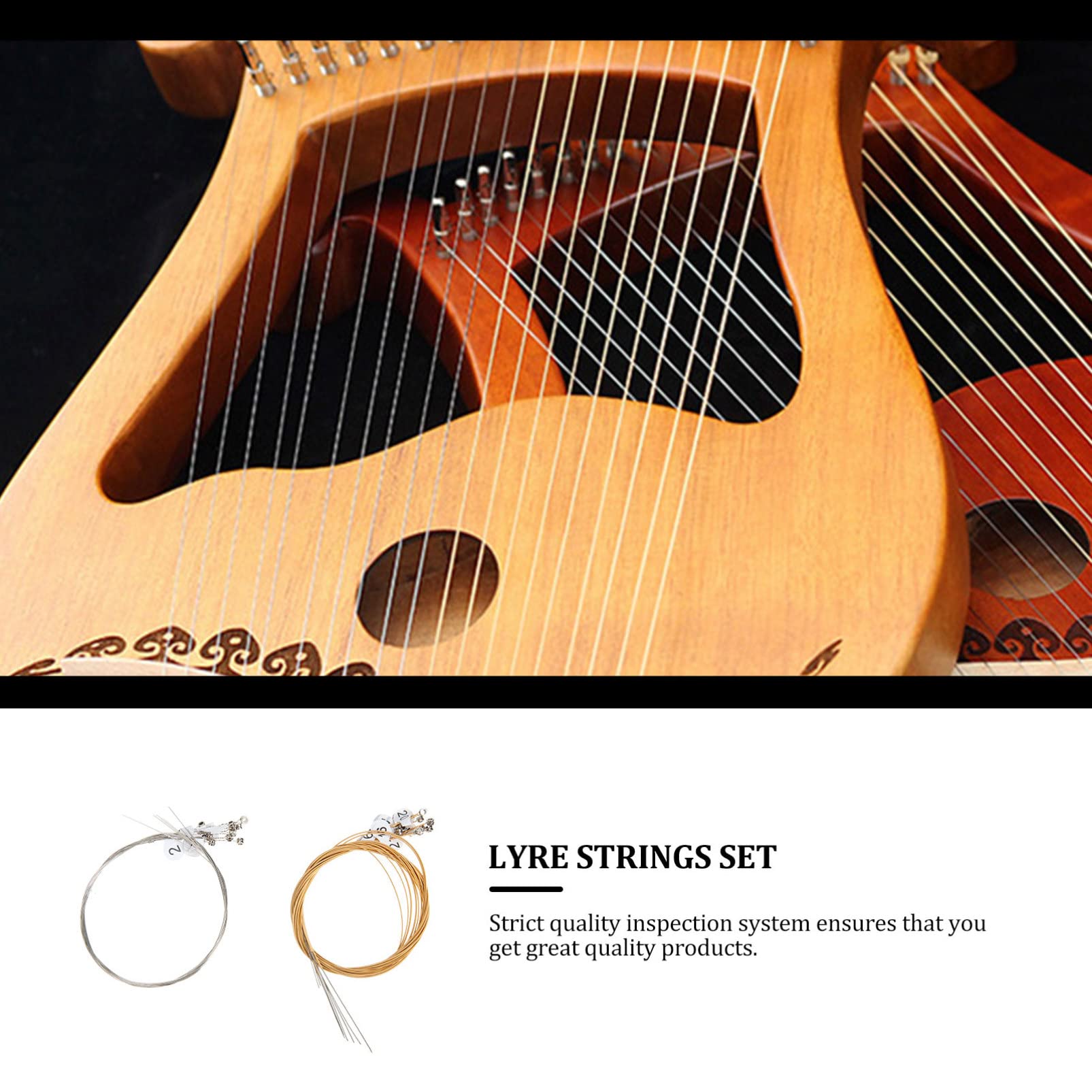 HEMOTON 5sätze Saiten Lyra Ersatzsaiten Aus Praktische Musikalische Instrumentenzubehör Für Schüler Und Musiker Hohe Klangqualität Klare Töne Und Reichhaltige Obertöne