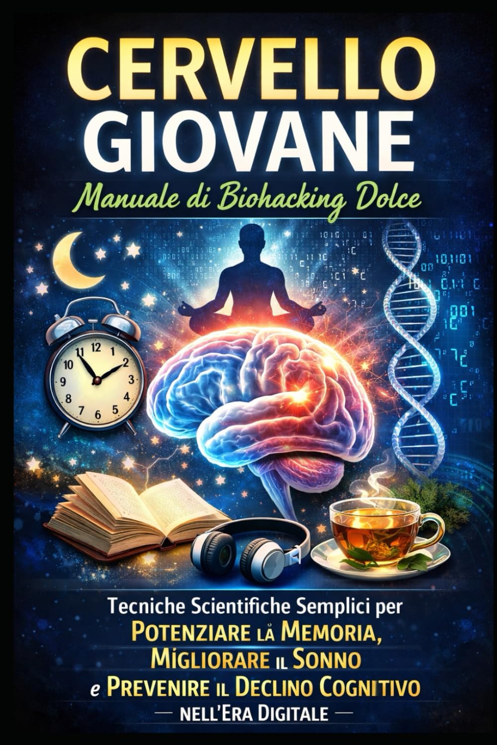 Cervello Giovane: Manuale di Biohacking Dolce: Tecniche Scientifiche Semplici per Potenziare la Memoria, Migliorare il Sonno e Prevenire il Declino Cognitivo nell'Era Digitale