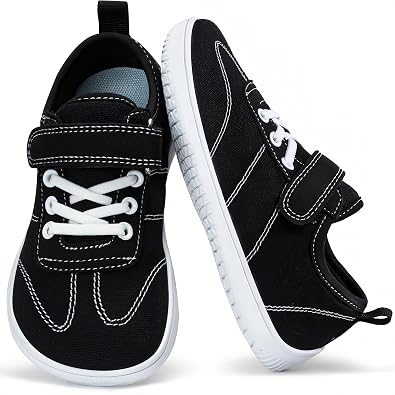 Kids Wide Toe Box Barefoot Shoes Breathable Comfy Summer Canvas Sneakers | Toddler Boys/Girls Zero Drop Minimalist Outdoor Activities Walking Running Shoe