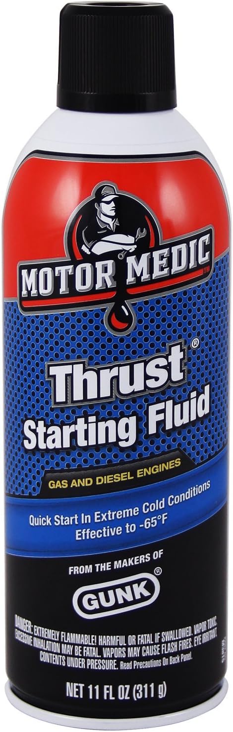 Niteo Products Motor Medic M3815-12PK Thrust Starting Fluid for Gas & Diesel Engines - 11 oz., (Case of 12)