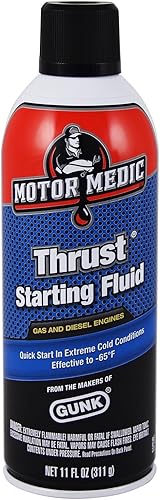 Motor Medic Gunk Líquido de arranque para motores a gas y diesel, de 11 onzas.