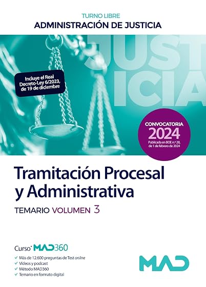Cuerpo de Tramitación Procesal y Administrativa de la Administración de Justicia . Temario Volumen 3