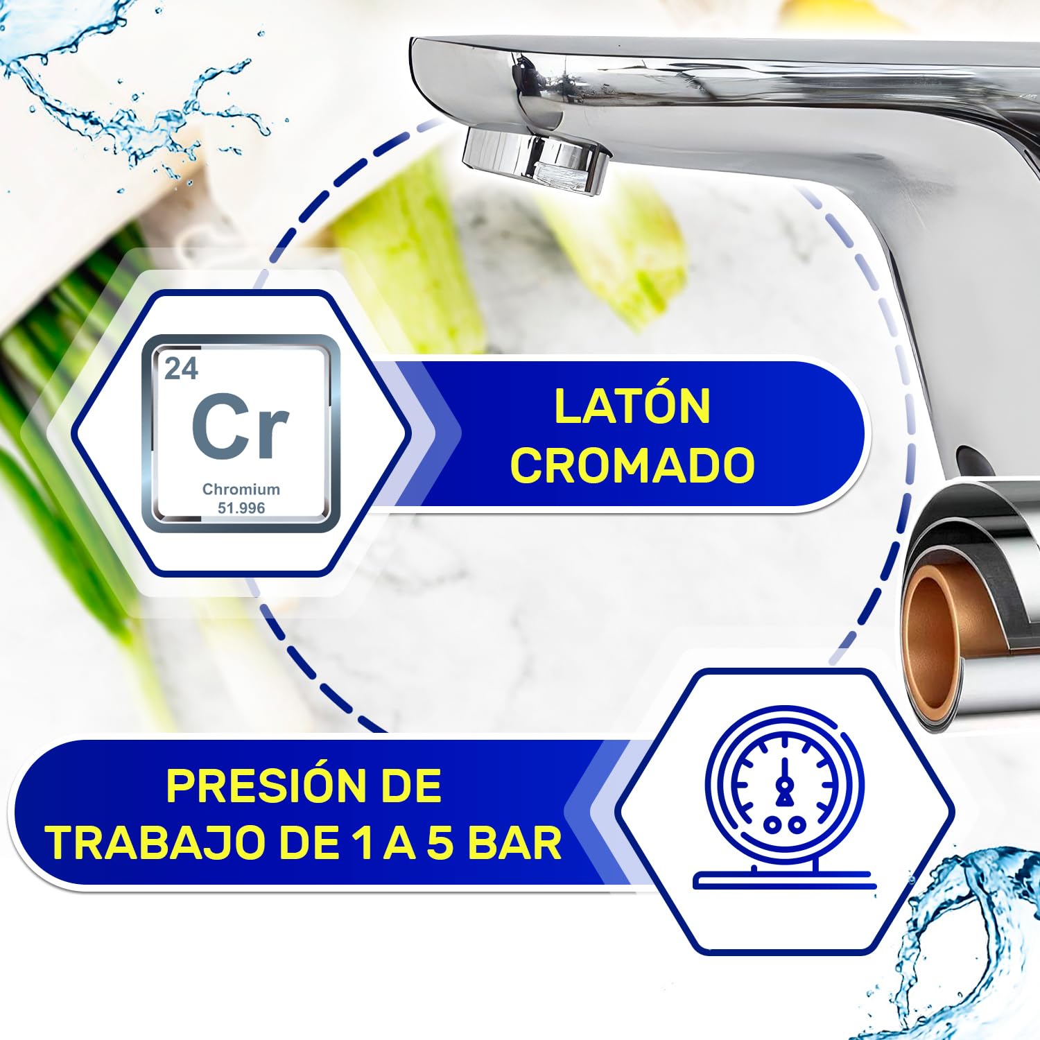 Grifo Sensor Automatico para Lavabo se Abre y Cierra por Infrarrojos y Funciona con Pilas - Garantía de 10 Años - MONTERAL