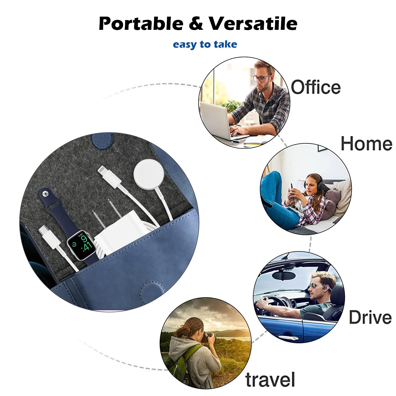 Fast Charger for Apple Watch Charger,iPhone Dual Port Wall Charging Block with 6.6FT Magnetic Wireless Cable for iWatch Charger,USB C to Lightning Cable for iWatch Series 11/10/9/8/7/6/SE2/5/iPhone 14