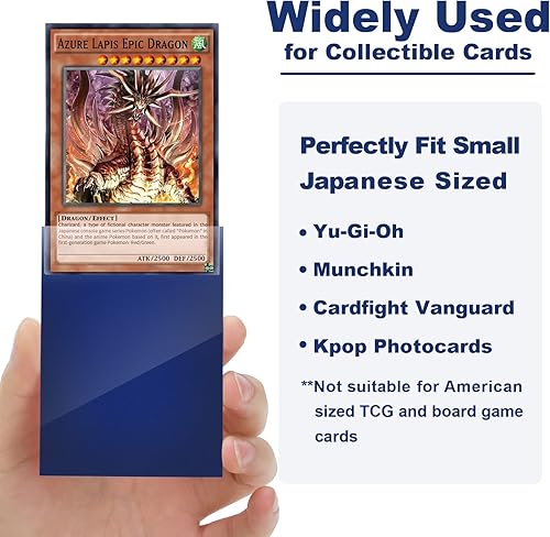 Miniatura 5 de Paquete de 200 fundas para tarjetas pequeñas japonesas Yu-gi-oh, fundas para tarjetas pequeñas japonesas para tarjetas fotográficas, textura