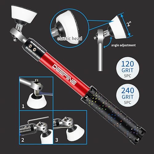 Miniatura 3 de Juego de herramientas de torneado de torno de madera con punta de carburo con lijadora de tazón, torno más duro y acabador, herramientas de