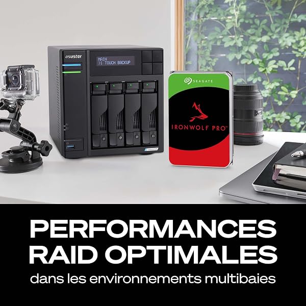 Seagate IronWolf Pro 8To, Disque dur d'entreprise interne NAS HDD, CMR, .5 Pouces, SATA 6Goits/s, 7 200 tr/min, 256 Mo de mémoire cache, Ouverture Facile, Services Rescue (ST8000NTZ01) - 5