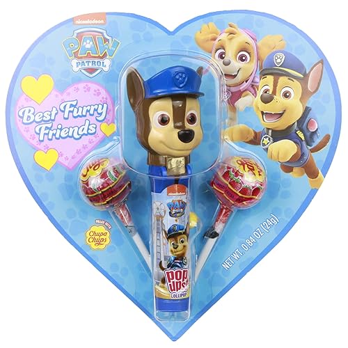Papel para el día de San Valentín con forma de corazón persecución de la Patrulla Canina soporte para dulces de personajes de dibujos animados dos