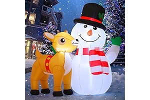5.2Ft Christmas Inflatable Reindeer with Built-In LEDs