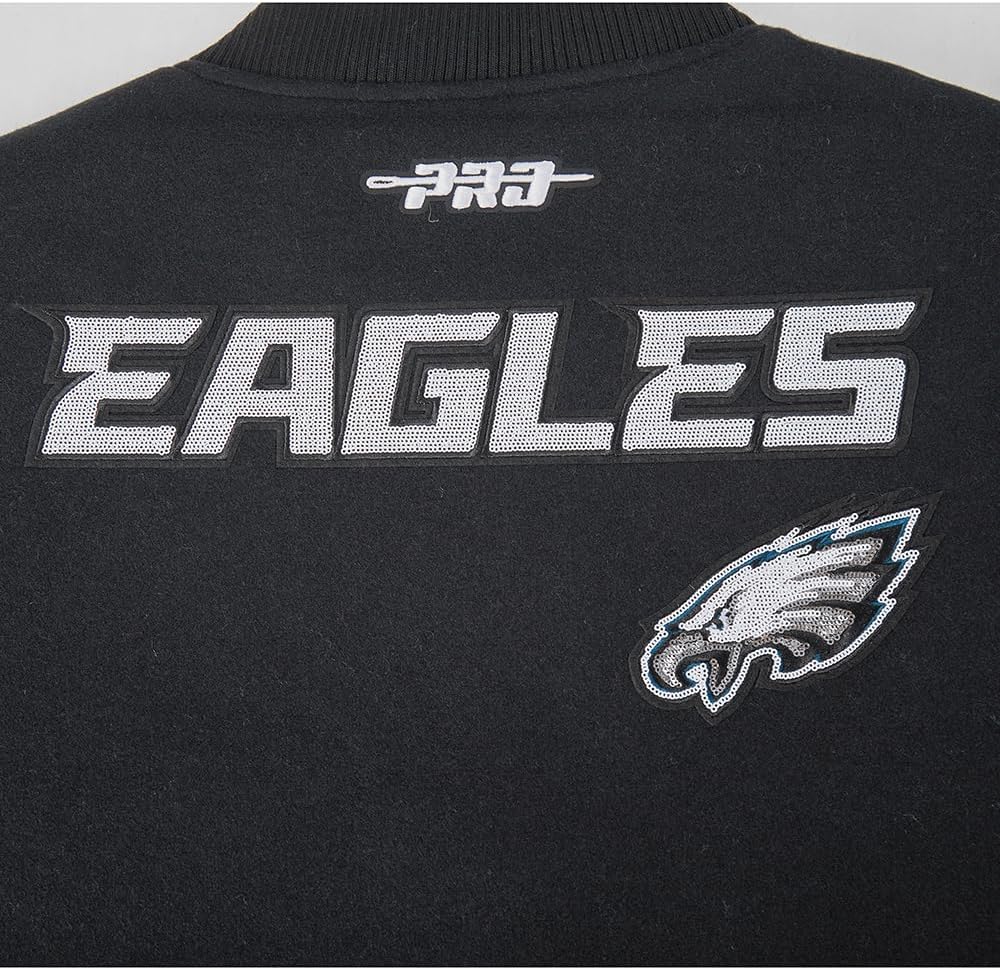 Philadelphia Football Game Day Classics Varsity Jacket Black/White, Not Leather, Not Satin, Gift For Fans