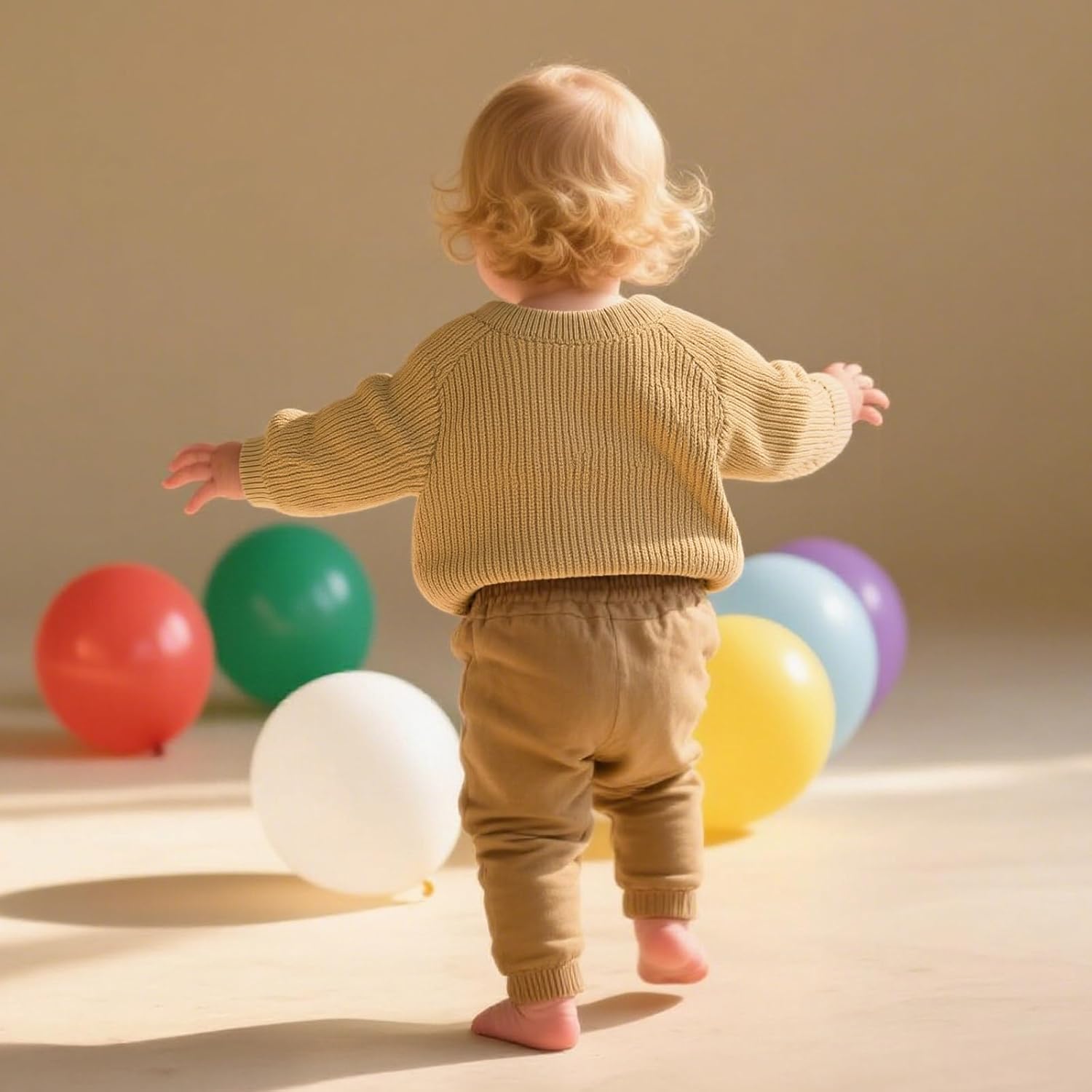 Kids4ever Toddler Baby Girl First Birthday Knit Sweater Cute Letter Embroidery Pullover for Infant Winter Fall for 6M-4Y - Image 5