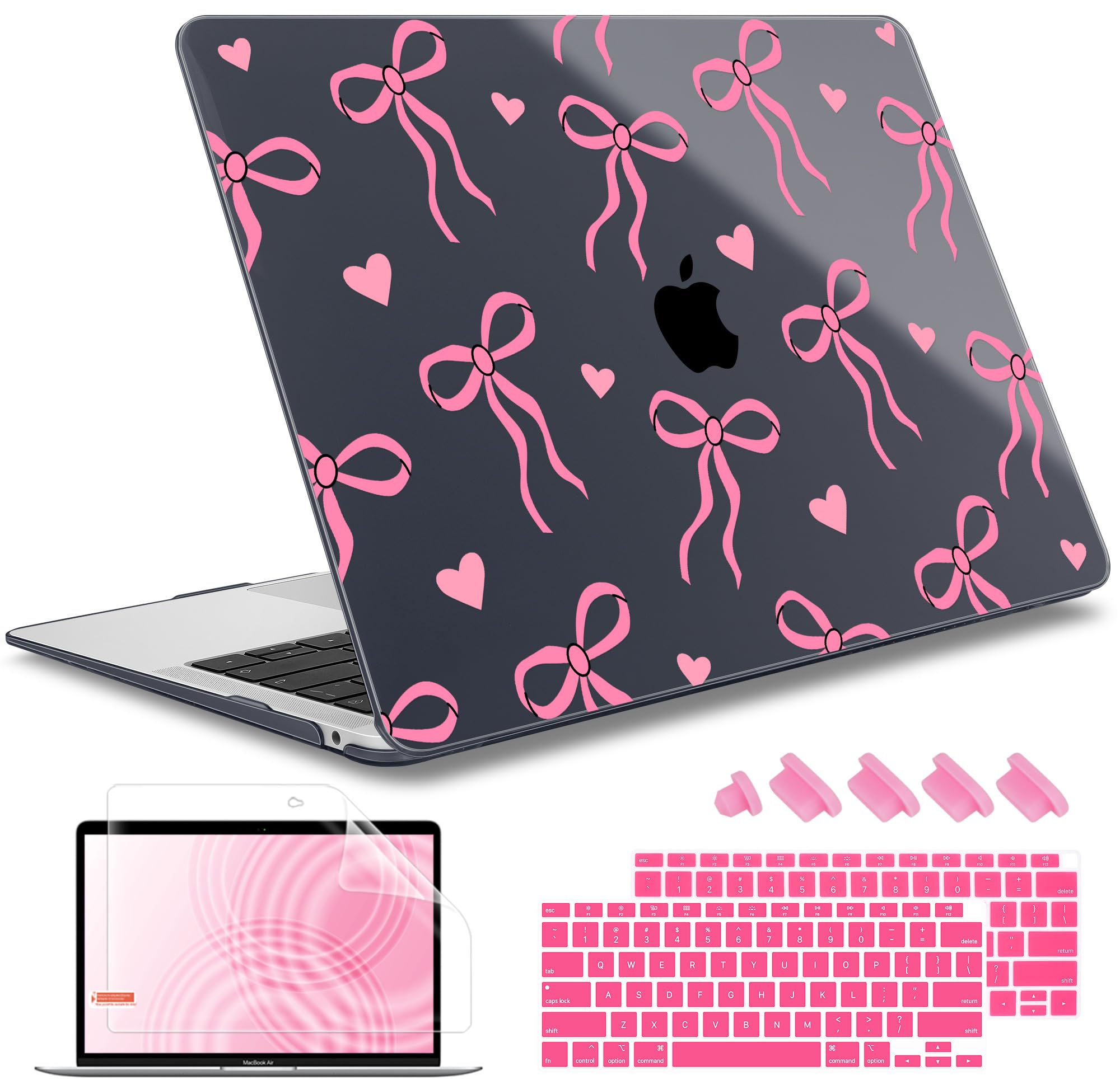 May Chen Compatible with MacBook Air 13 inch Case 2021, 2020 2019 2018 Release Model: M1 A2337 A2179 A1932, Plastic Hard Shell Case Cover with